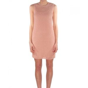 Theory Natialee Memorize open knit dress in peach